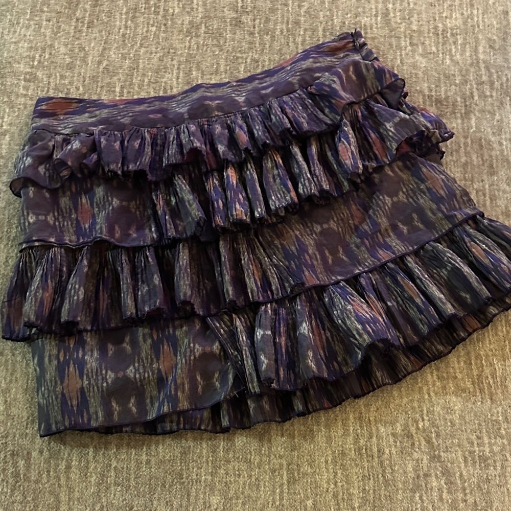 GAP Multicolor Ruffled Mini Skirt